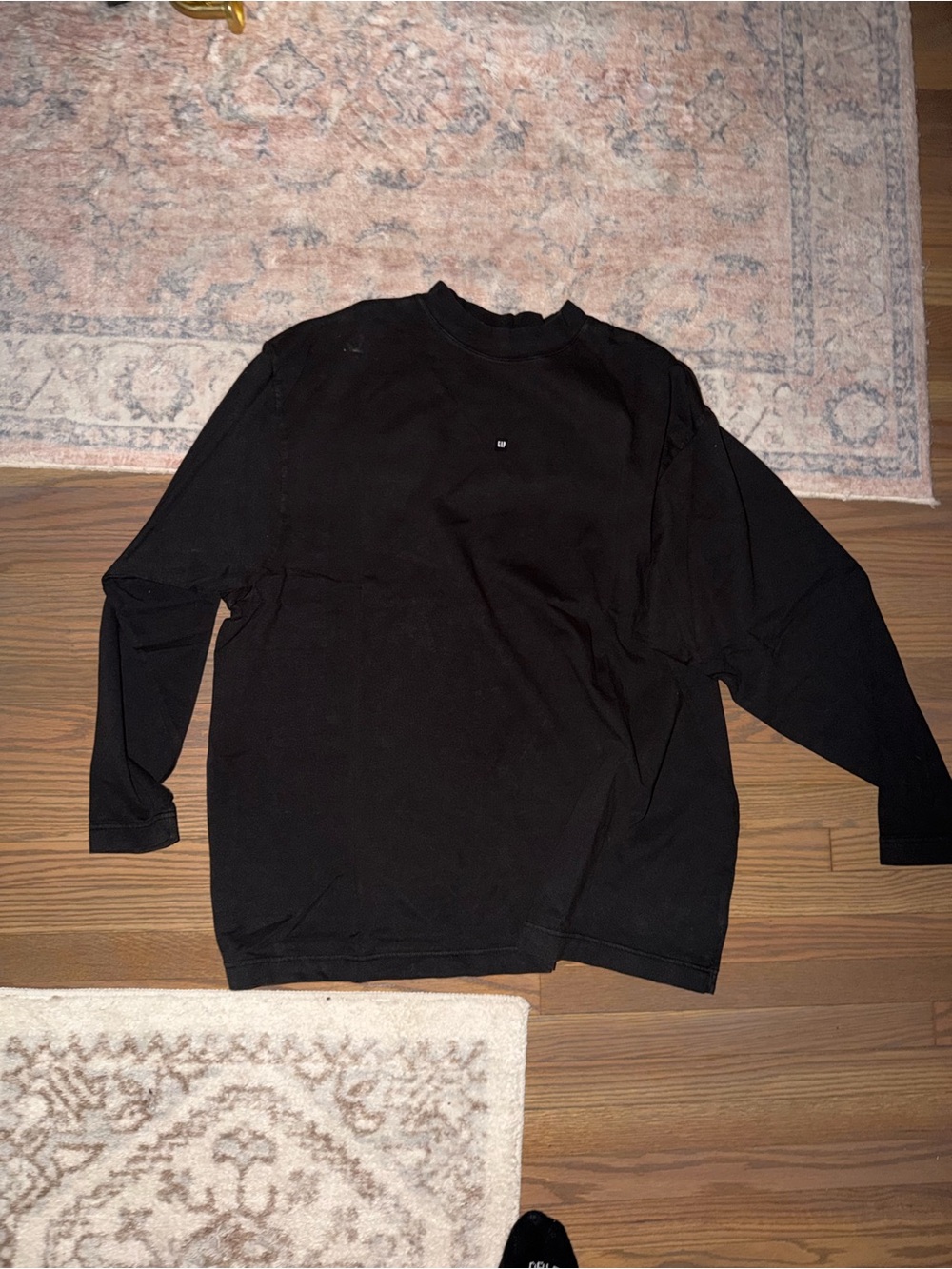 YZY GAP Black Long-Sleeve Crewneck Shirt